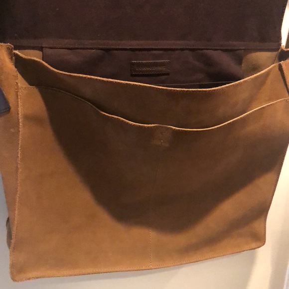Banana Republic Suede + Leather Laptop/Briefcase/messenger Bag. For Men or Women - Picture 7 of 8